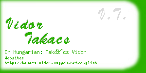 vidor takacs business card